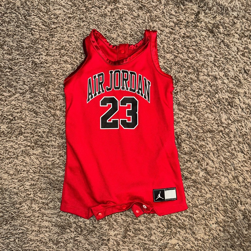 Jordan red basketball baby jumper